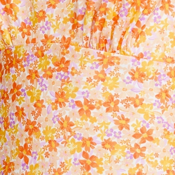 Significant Other Jolie Floral Puff Sleeve Mini Dress Marigold Posie Size 2 NWT - Picture 13 of 16